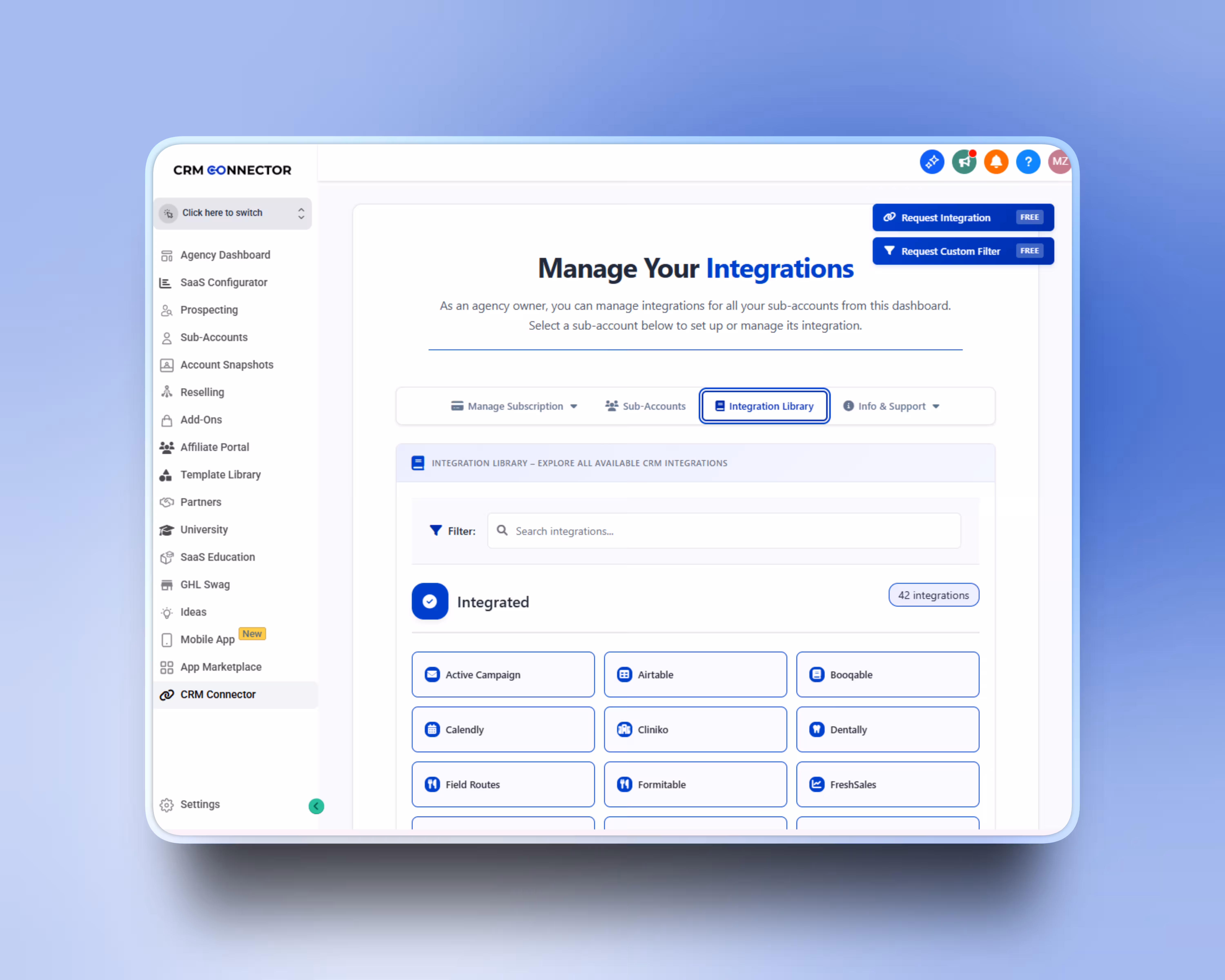 One app, 40+ CRMs workflow preview